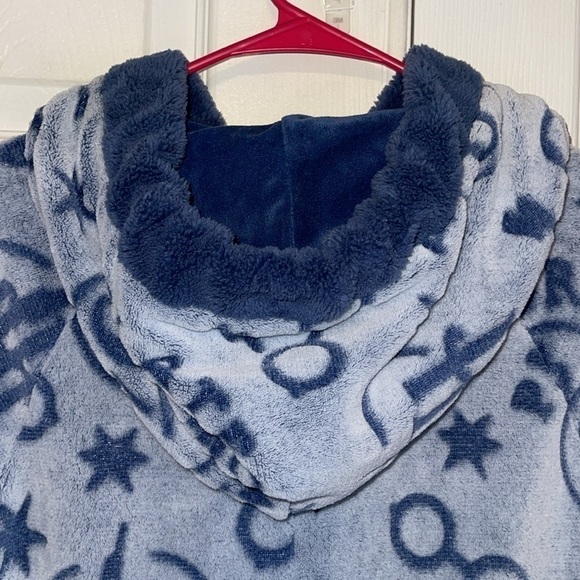 Wizarding World Of Harry Potter Plush Blue One Piece Hooded Pajamas - Picture 6 of 9